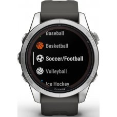 Смарт-годинник Garmin Fenix 7S Pro Solar Silver w. Graphite Band (010-02776-00/01)