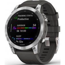 Смарт-годинник Garmin Fenix 7 Silver with Graphite Band (010-02540-00/01)